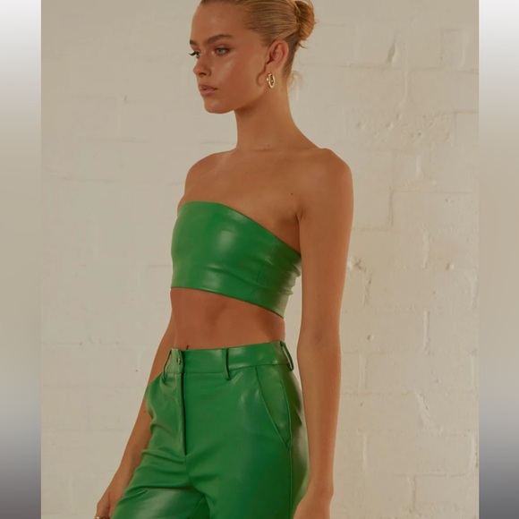 NWT PEPPERMAYO - Late Night Dance Crop Top - Jade Green size 8 - Picture 4 of 5